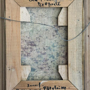 Charles DELPORTE "La Muse - Hommage à Paul Verlaine" schilderij olieverf op paneel