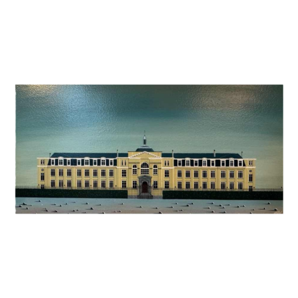 Louis HACHE « De school " schilderij olieverf op paneel