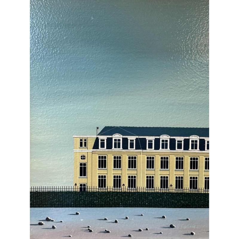 Louis HACHE « De school " schilderij olieverf op paneel