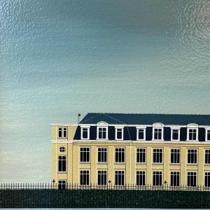 Louis HACHE « De school " schilderij olieverf op paneel