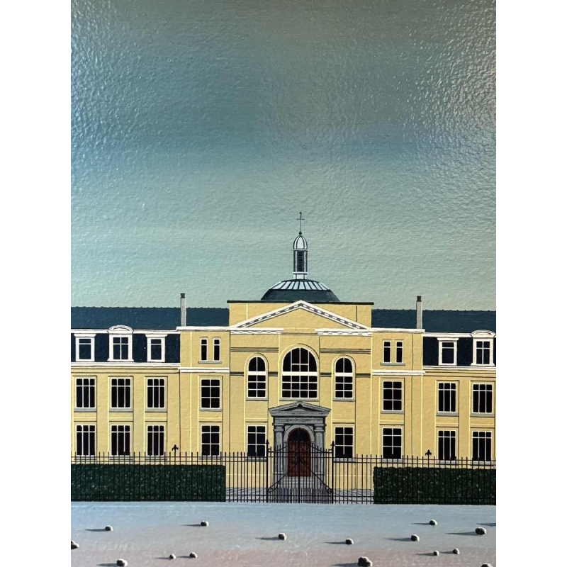 Louis HACHE « The school » painting oil on panel