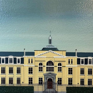 Louis HACHE « The school » painting oil on panel