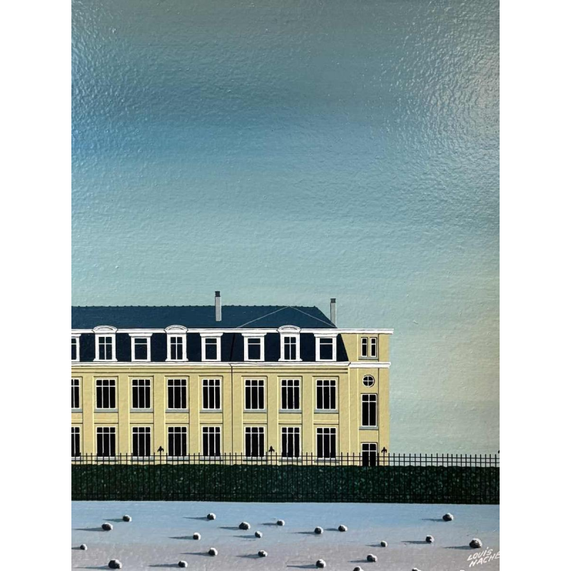 Louis HACHE « The school » painting oil on panel