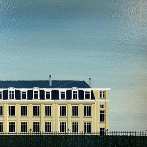 Louis HACHÉ « Lécole » peinture huile sur panneau