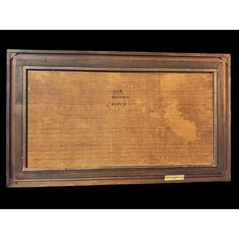 Louis HACHE « De school " schilderij olieverf op paneel