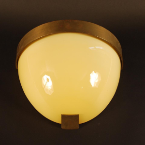 Jozé Ten Have, 6 large Modernist sconces Art Deco style, Brass & Opaline