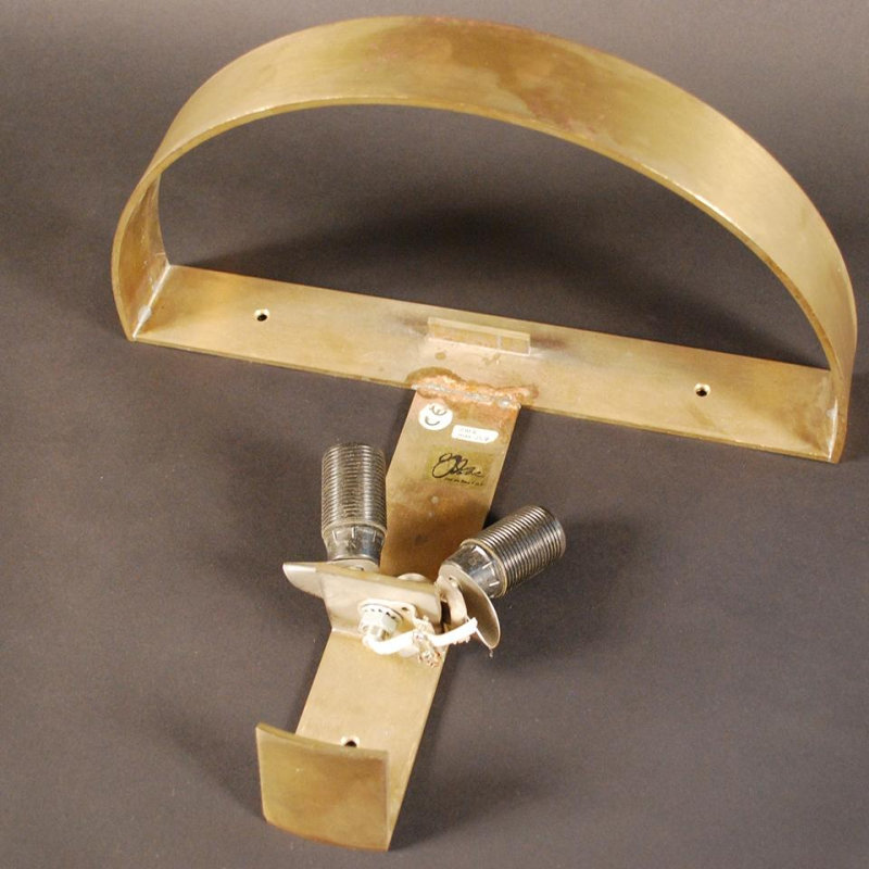 Jozé Ten Have, 6 large Modernist sconces Art Deco style, Brass & Opaline