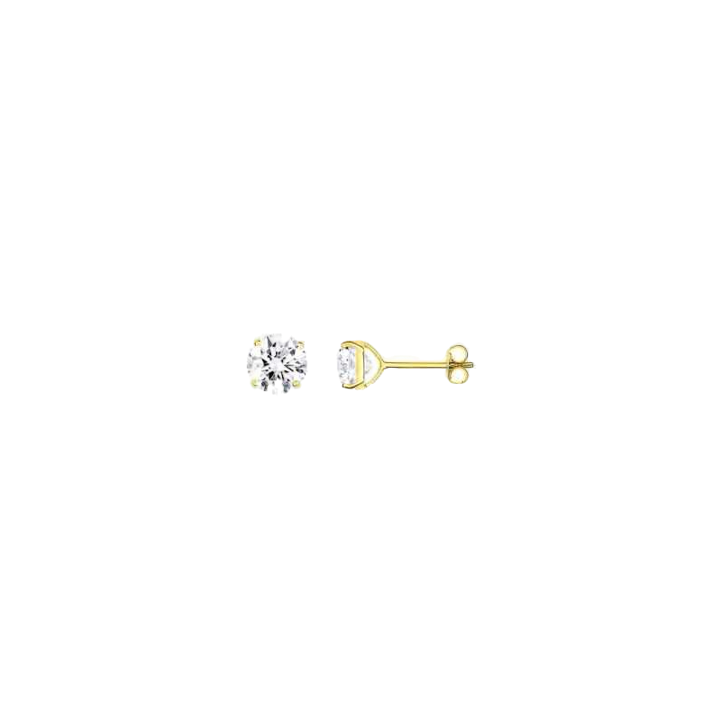 Boucles d'oreilles en or jaune 18ct avec diamants de 0,32ct.