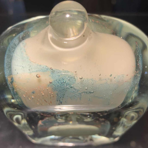 Glass bottle by French master glassmaker ALAIN BEGOU