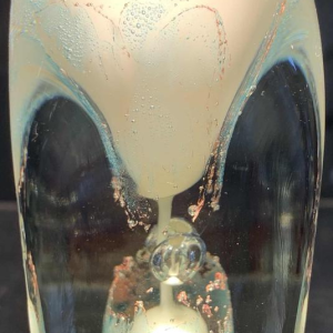 Glass bottle by French master glassmaker ALAIN BEGOU