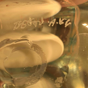 Flacon en verre du maître verrier français ALAIN BEGOU