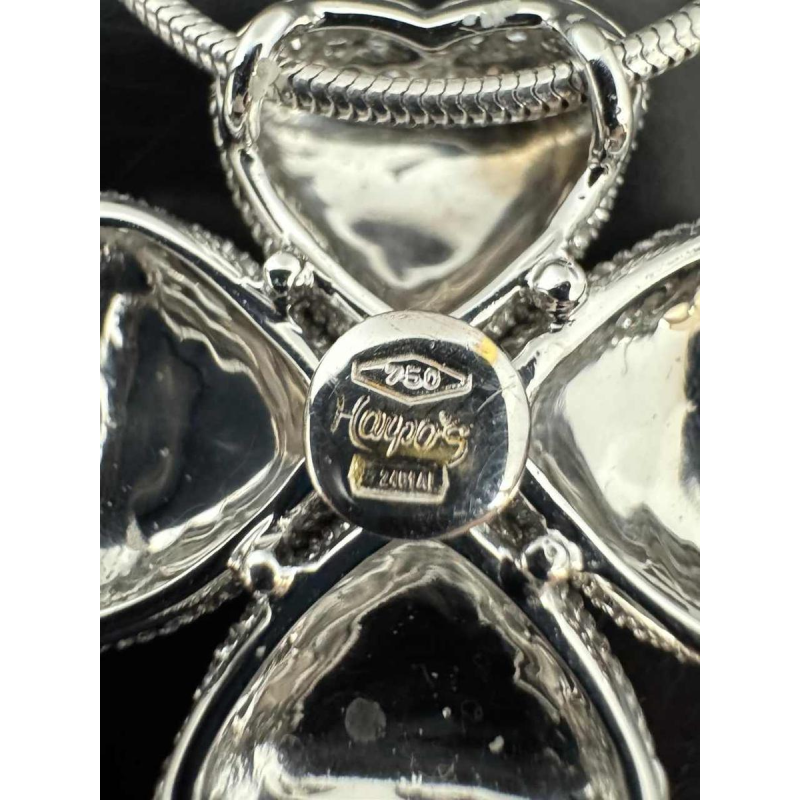 Pendentif 'Fleur' en or blanc 18ct. & diamants