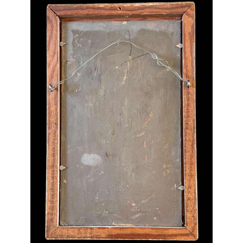 Albert Isidore DEVOS « De retour de pêche » peinture huile sur bois