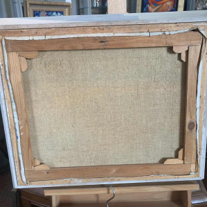 Zeezicht van Boulouris olie op doek van Marie Relin-Calot