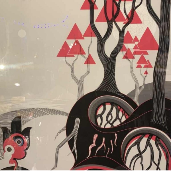 Zeefdruk illustratie futuristisch Sam Chivers genummerd 1/1 Wilmington GB