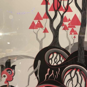 Zeefdruk illustratie futuristisch Sam Chivers genummerd 1/1 Wilmington GB