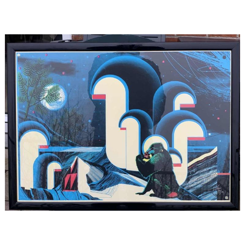 Sérigraphie illustration futuriste Sam Chivers numérotée 19/30 Brighton GB