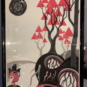 Zeefdruk illustratie futuristisch Sam Chivers genummerd 1/1 Wilmington GB