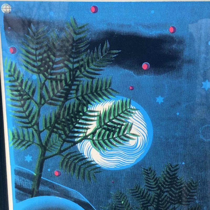 Zeefdruk illustratie futuristisch Sam Chivers genummerd 19/30 Brighton GB