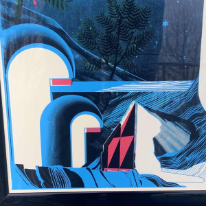 Serigraphy illustration futurist Sam Chivers numbered 19/30 Brighton GB