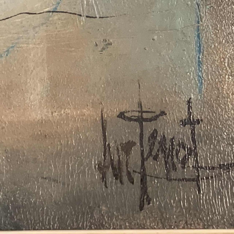 Luc Genot (1943-1995) visage de jeune femme huile sur toile