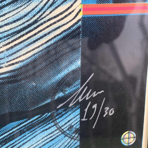 Zeefdruk illustratie futuristisch Sam Chivers genummerd 19/30 Brighton GB