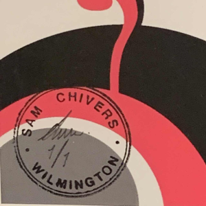 Zeefdruk illustratie futuristisch Sam Chivers genummerd 1/1 Wilmington GB