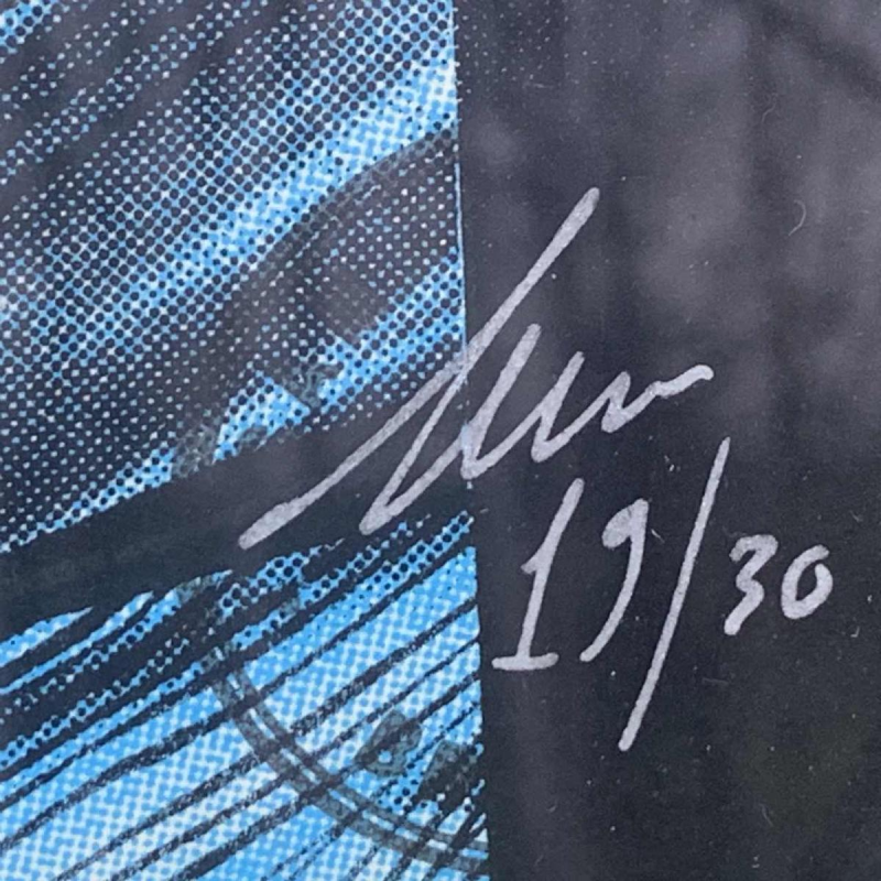 Sérigraphie illustration futuriste Sam Chivers numérotée 19/30 Brighton GB