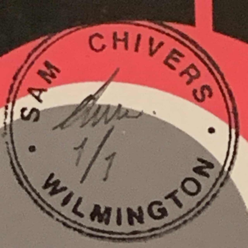 Sérigraphie illustration futuriste Sam Chivers numérotée 1/1 Wilmington GB