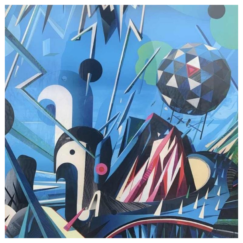 Serigraphy illustration futurist Sam Chivers numbered 20/100 Wilmington GB