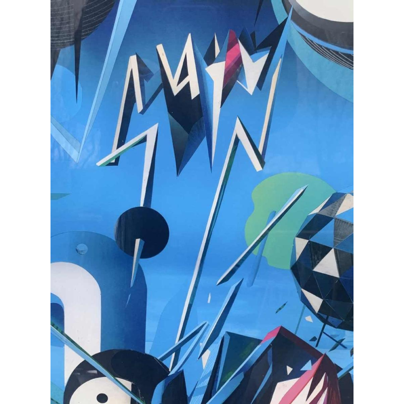 Sérigraphie illustration futuriste Sam Chivers numérotée 20/100 Wilmington GB