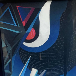 Zeefdruk illustratie futuristisch Sam Chivers genummerd 20/100 Wilmington GB