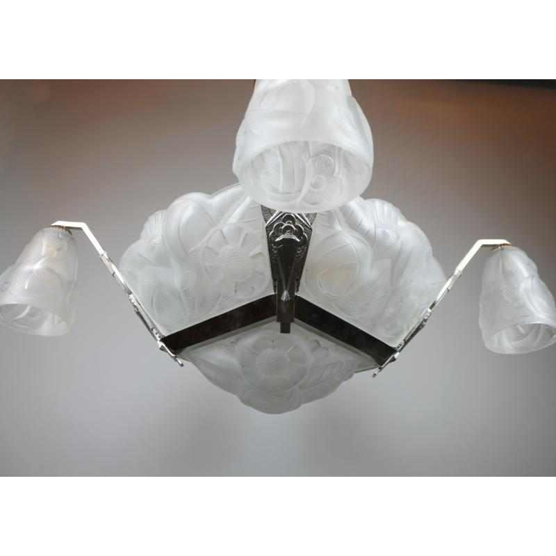 Art Deco pendant light by Degue circa 1930