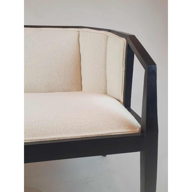 Banquette Art Déco complètement restaurée et regarnie, ca 1930