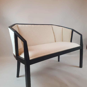 Banquette Art Déco complètement restaurée et regarnie, ca 1930