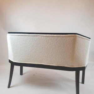 Banquette Art Déco complètement restaurée et regarnie, ca 1930