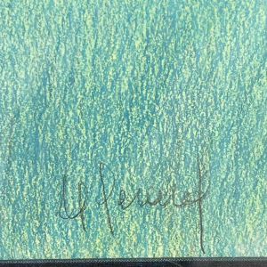 Ninette Ferard (Namen 1933-) pastel Jonge vrouw zittend tegen een boom