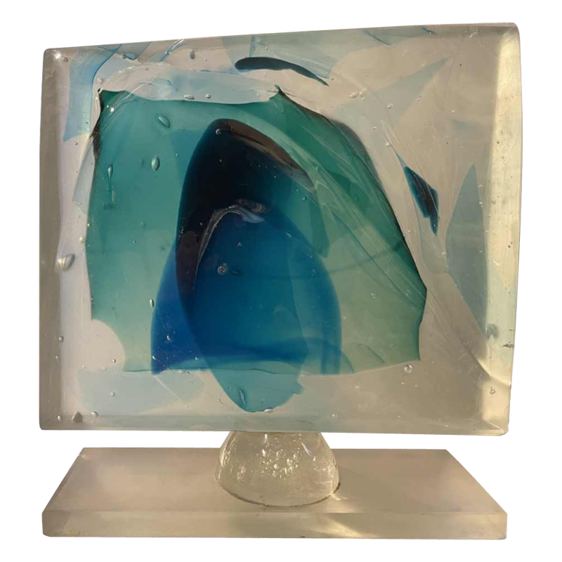 Sculpture en verre de Charles Bray (1922-2012)