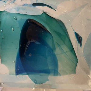 Glassculptuur van Charles Bray (1922-2012)