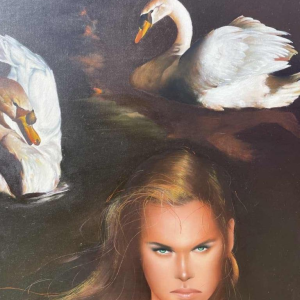 luc GENOT (1943-1995) huile sur toile « Un accès de mélancolie »