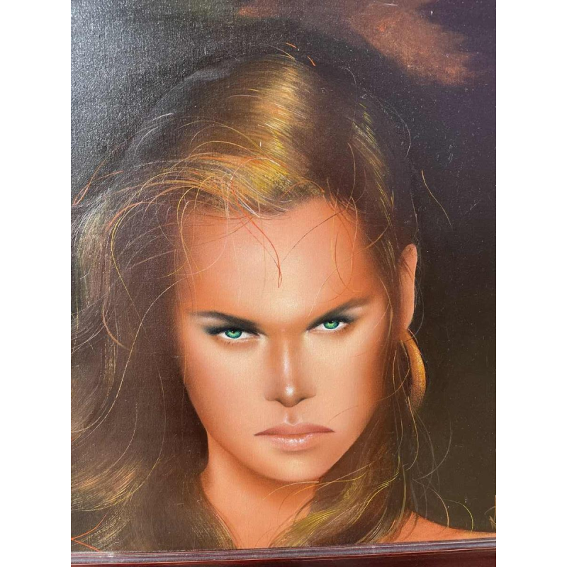 luc GENOT (1943-1995) huile sur toile « Un accès de mélancolie »