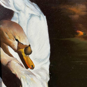 luc GENOT (1943-1995) huile sur toile « Un accès de mélancolie »