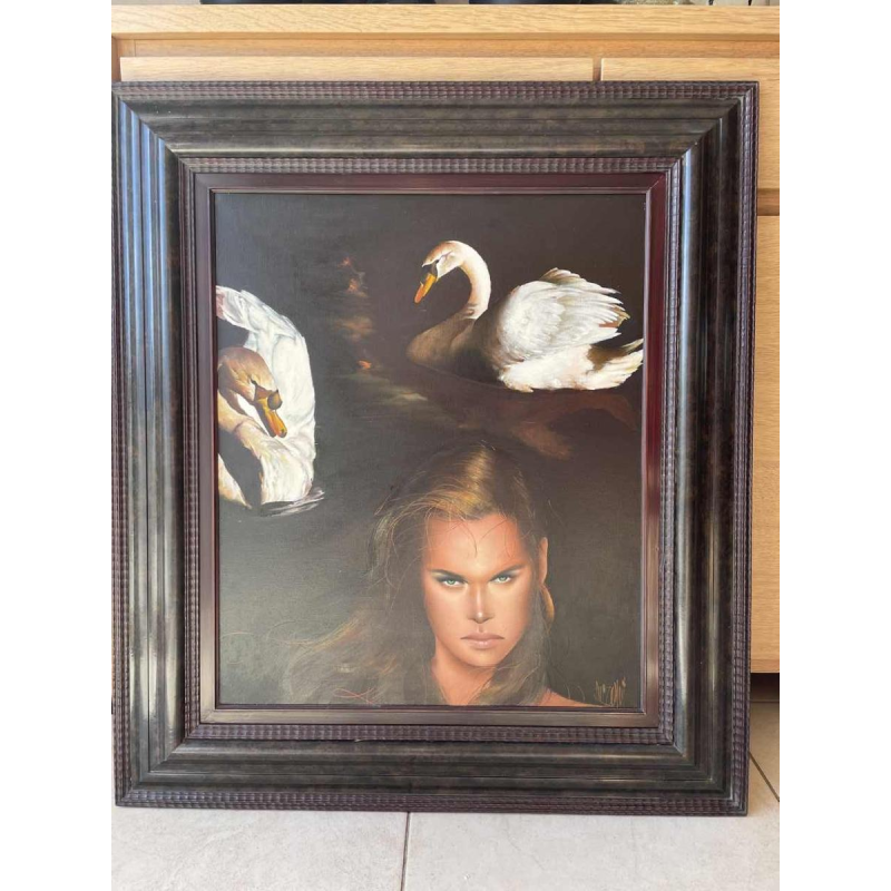 luc GENOT (1943-1995) huile sur toile « Un accès de mélancolie »