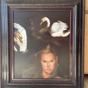 luc GENOT (1943-1995) huile sur toile « Un accès de mélancolie »