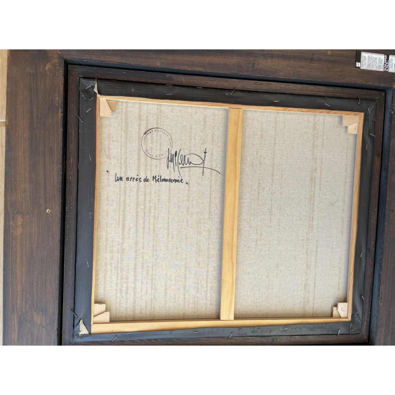 luc GENOT (1943-1995) huile sur toile « Un accès de mélancolie »