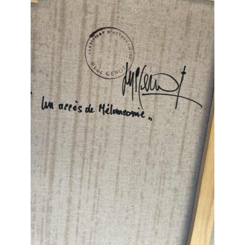 luc GENOT (1943-1995) huile sur toile « Un accès de mélancolie »