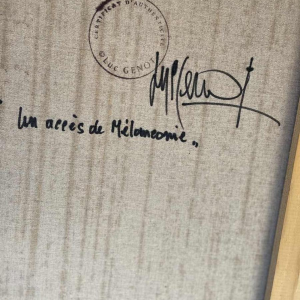 luc GENOT (1943-1995) huile sur toile « Un accès de mélancolie »
