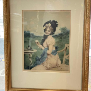 Francesco VINEA (Firenze - Florence) Elegant lithograph