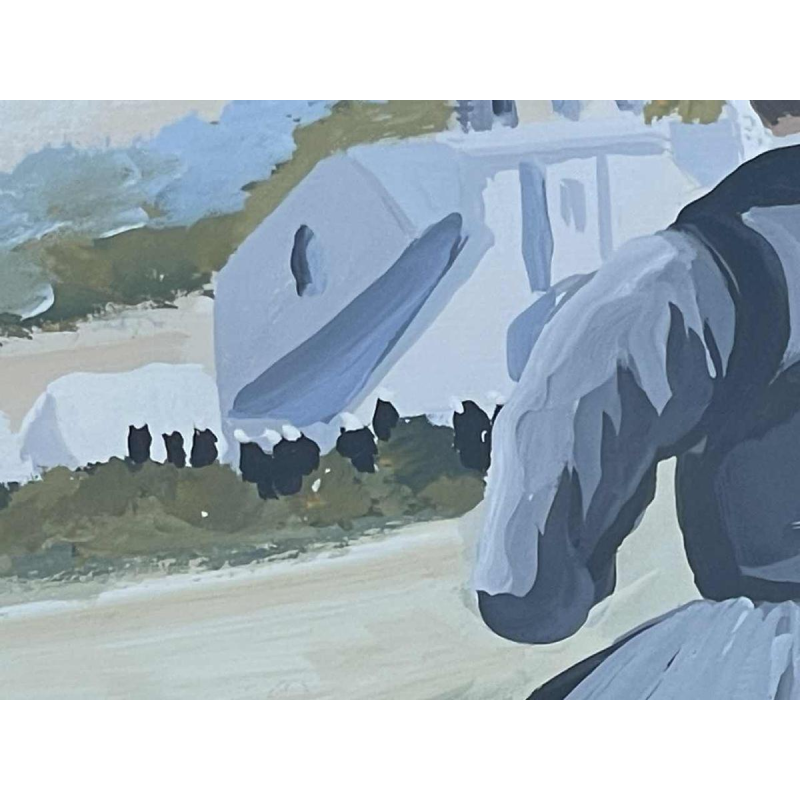 Thierry GUILLEMOT (1957-) « Procession à Sainte Anne la Palud Bretagne » olie