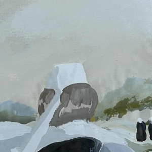 Thierry GUILLEMOT (1957-) «Procession à Sainte Anne la Palud en Bretagne » huile